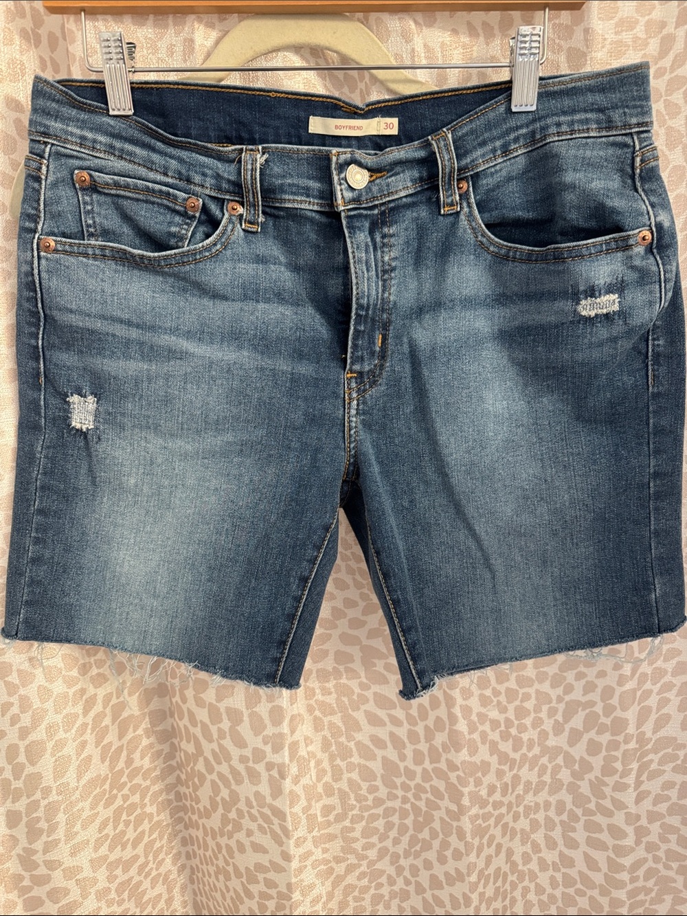 Levi's Blue Distressed Women's Jean Shorts